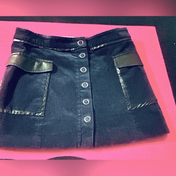 Ramy Brook NY,dark blue and black corduroy skirt size 8 - Picture 6 of 8
